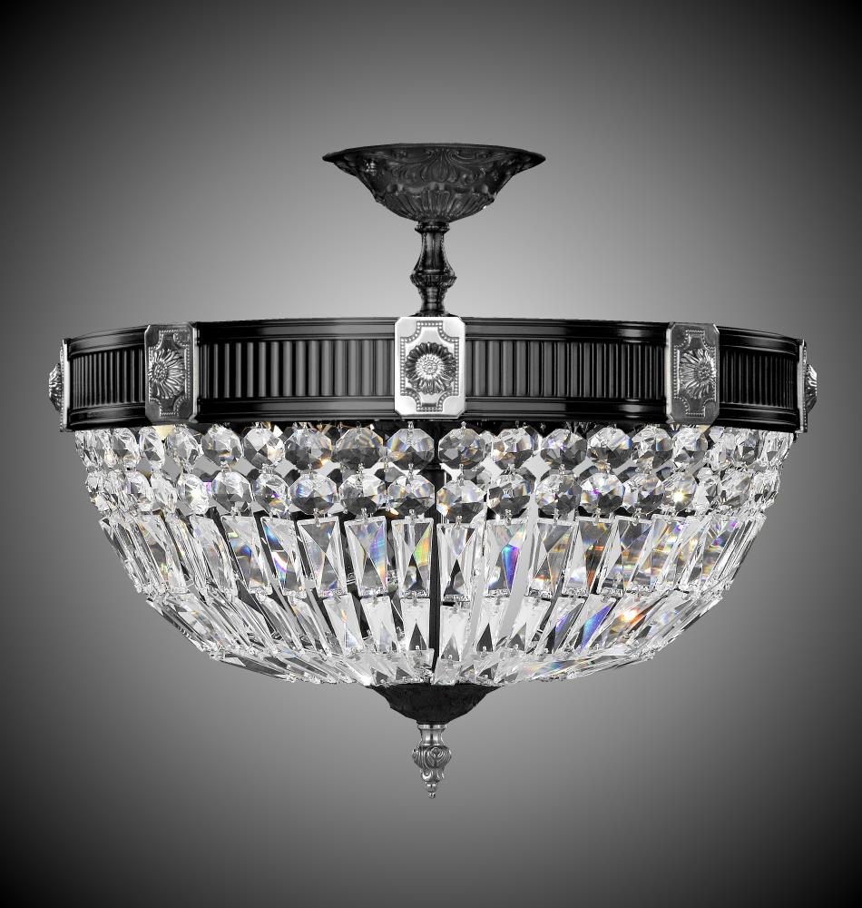 Nine Light Semi Flush Mount